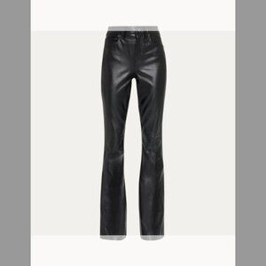 Veronica Beard Beverly High-Rise Skinny Flare Faux Leather Jeans (Size 29) 6-8